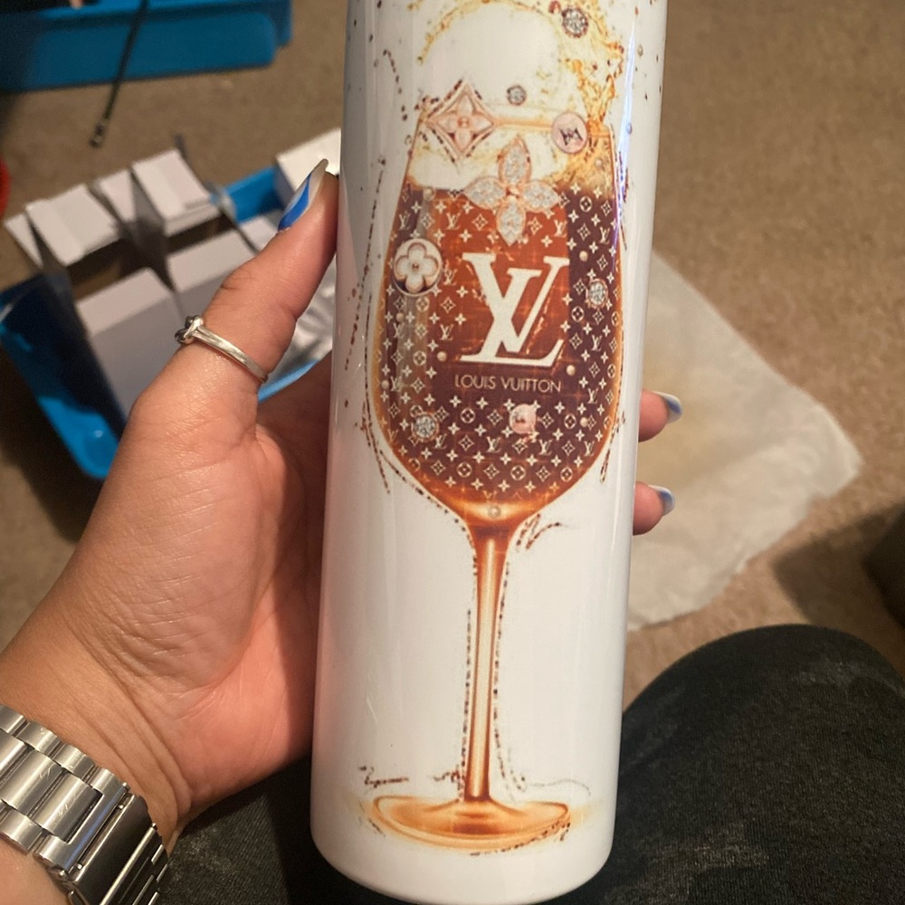 White and Gold 20oz Tumbler